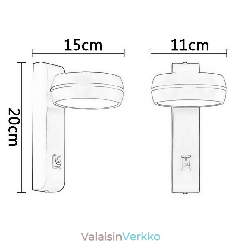 Kääntyvä seinävalaisin Moderni minimalistinen lamppuvalo