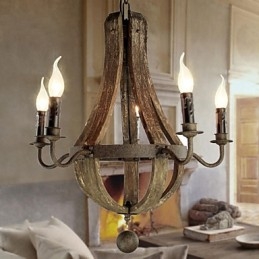 Kattokruunu 5 valoa Vintage Retro Country Living Dining Metal