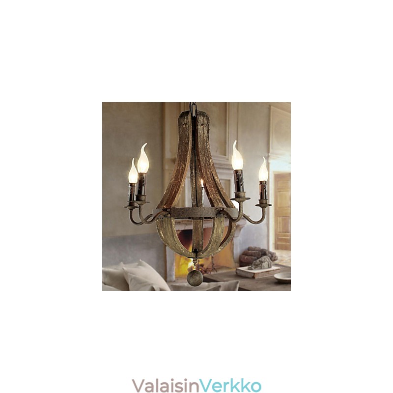 Kattokruunu 5 valoa Vintage Retro Country Living Dining Metal