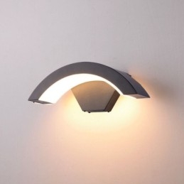 Minimalistinen alumiininen puutarhalamppu, vedenpitävä puolikuuseinävalaisin