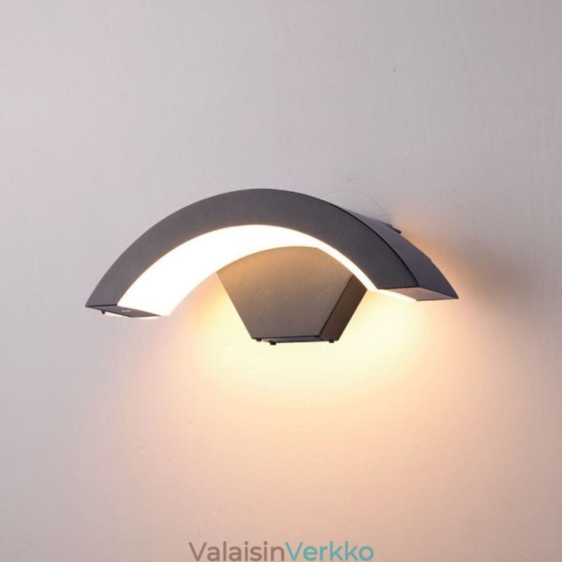 Minimalistinen alumiininen puutarhalamppu, vedenpitävä puolikuuseinävalaisin