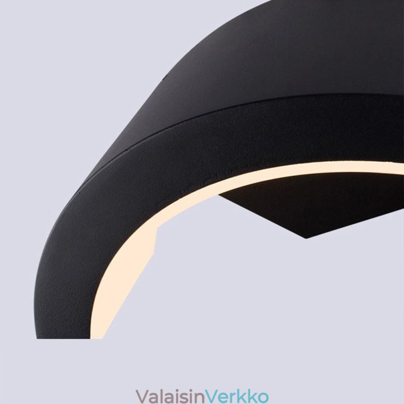 Minimalistinen alumiininen puutarhalamppu, vedenpitävä puolikuuseinävalaisin