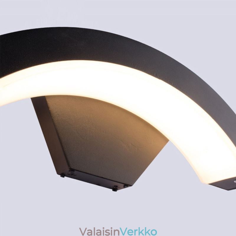 Minimalistinen alumiininen puutarhalamppu, vedenpitävä puolikuuseinävalaisin