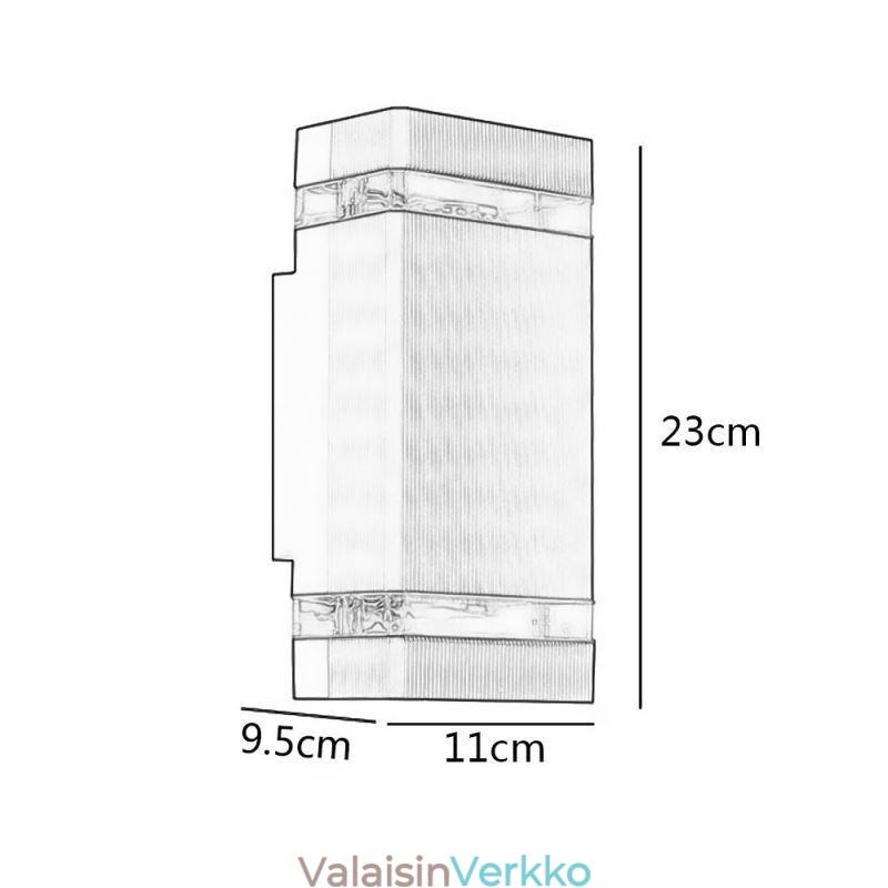Yksinkertaiset alumiiniset seinävalot vedenpitävä seinävalaisin sisäpihan kuisti