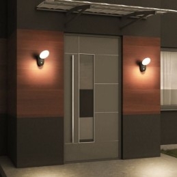 Moderni minimalistinen alumiininen lamppu Puutarha vedenpitävä puolikuu seinävalaisin