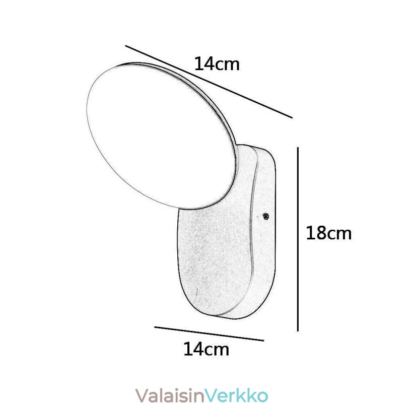 Moderni minimalistinen alumiininen lamppu Puutarha vedenpitävä puolikuu seinävalaisin