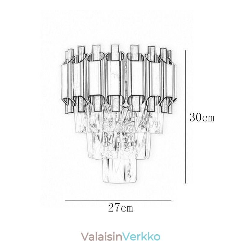 Riippuva kristalli moderni seinävalaisin, kiinteä 11,81" korkea valaisin
