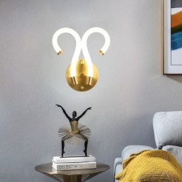 Moderni seinävalaisin Creative Sconce Seinävalaisin Kuparilammastorvi 2 valoa