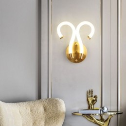 Moderni seinävalaisin Creative Sconce Seinävalaisin Kuparilammastorvi 2 valoa