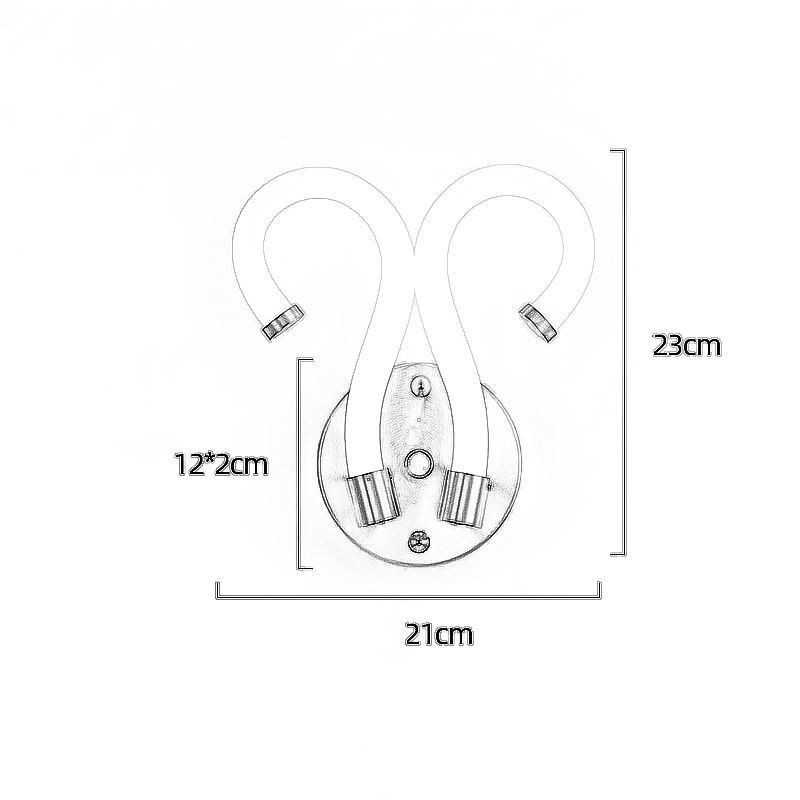 Moderni seinävalaisin Creative Sconce Seinävalaisin Kuparilammastorvi 2 valoa