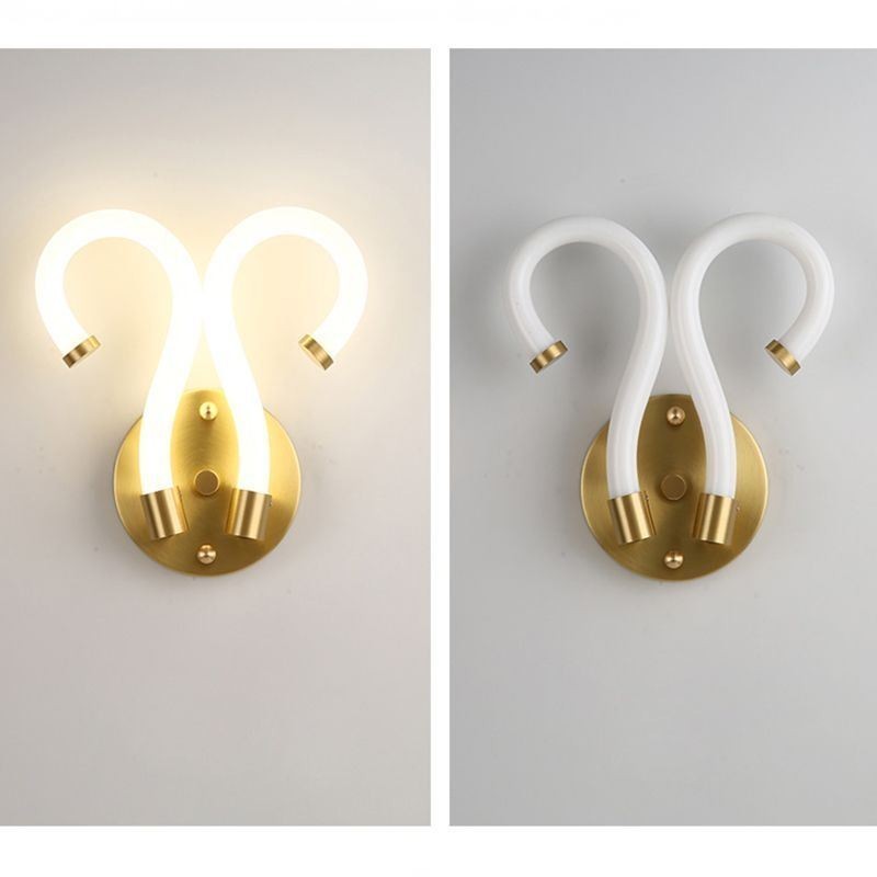 Moderni seinävalaisin Creative Sconce Seinävalaisin Kuparilammastorvi 2 valoa