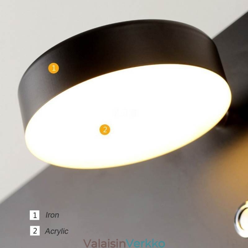 Seinävalaisin Kääntyvä valaisin USB-latausportilla