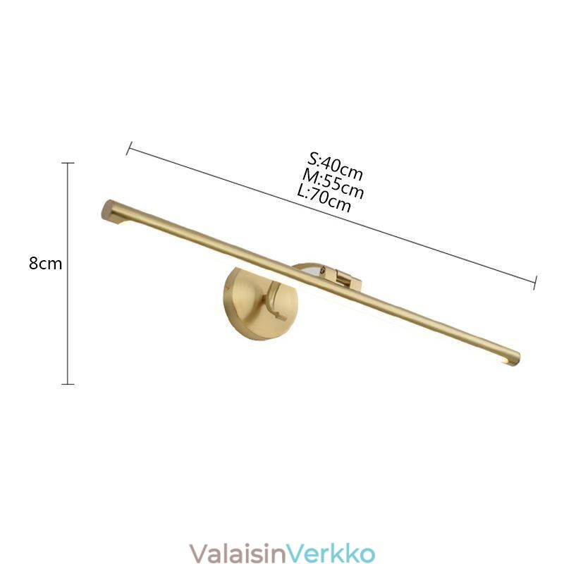 Nordic Mirror Front Light messinki akryyliseinävalaisin