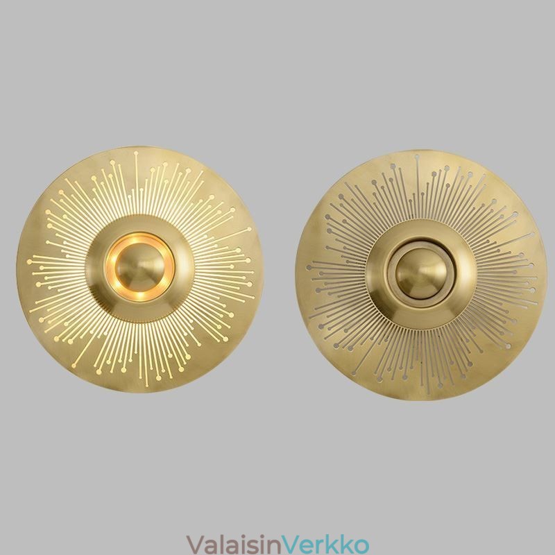 Nordic messinkiseinävalaisin ontto pyöreä valaisin