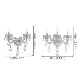 European Crystal Sconce Seinävalo Punainen Väri Valo