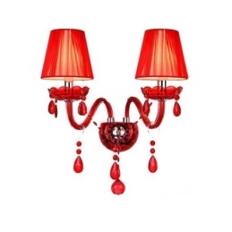 European Wall Light Crystal Sconce punainen väri