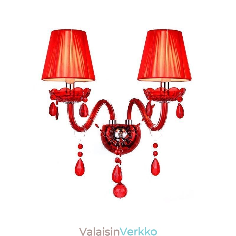 European Wall Light Crystal Sconce punainen väri