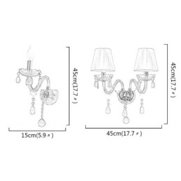 European Wall Light Crystal Sconce punainen väri