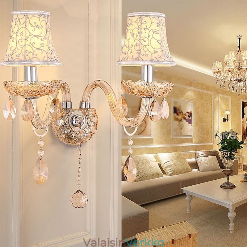 Tyylikäs Crystal Sconce eurooppalaistyylinen seinävalaisin käytävä