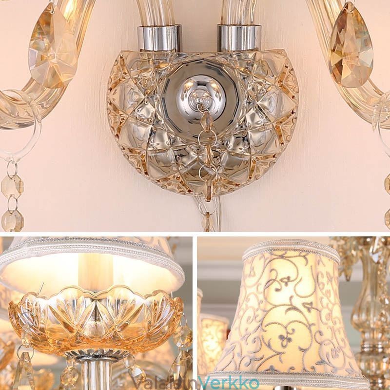 Tyylikäs Crystal Sconce eurooppalaistyylinen seinävalaisin käytävä