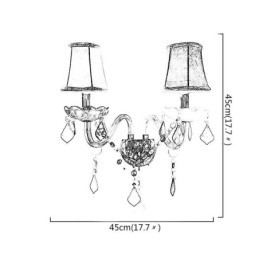 Värikäs Crystal Sconce European Two Light Seinävalaisin Käytävä