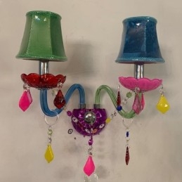 Värikäs Crystal Sconce European Two Light Seinävalaisin Käytävä