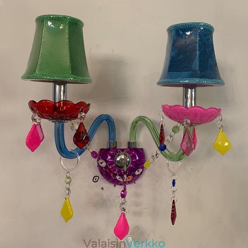 Värikäs Crystal Sconce European Two Light Seinävalaisin Käytävä