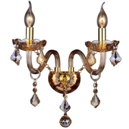 European Crystal Sconce Elegant Two Light Seinävalaisin Portaat