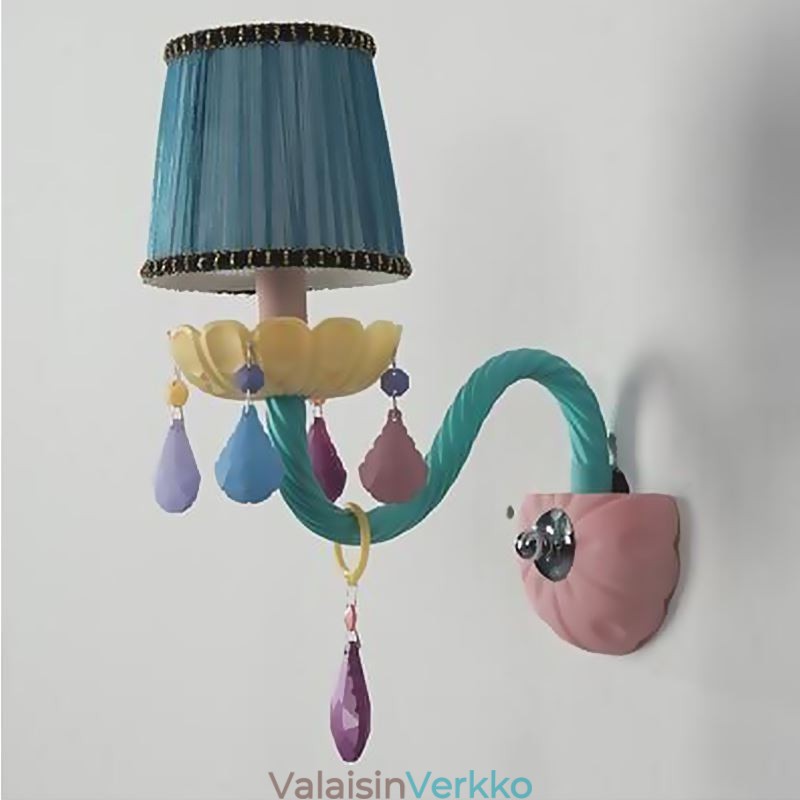 Eurooppalainen Crystal Sconce Macaron värikäs seinävalaisin