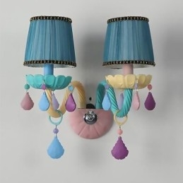 Eurooppalainen Crystal Sconce Macaron värikäs seinävalaisin