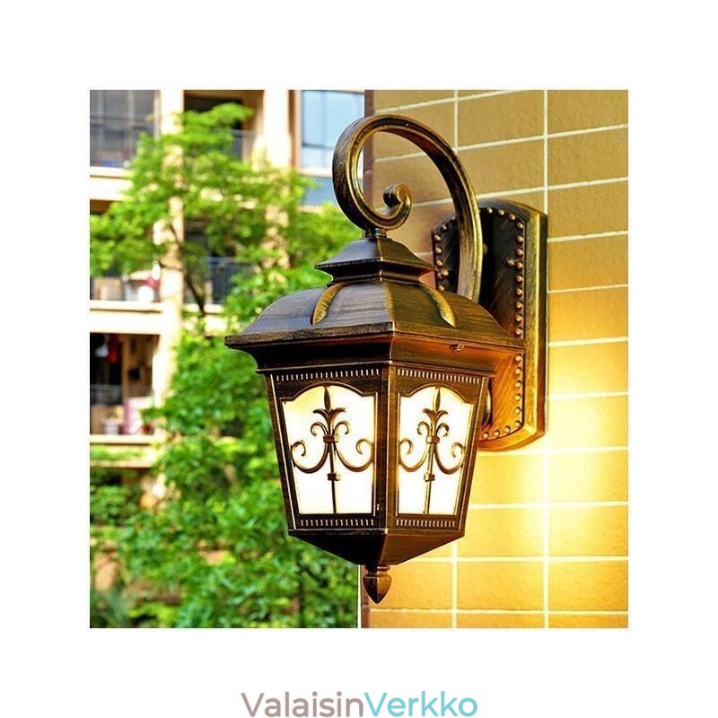 European Retro Outdoor Seinävalaisin Vedenpitävä Arrow Flower Seinävalaisin