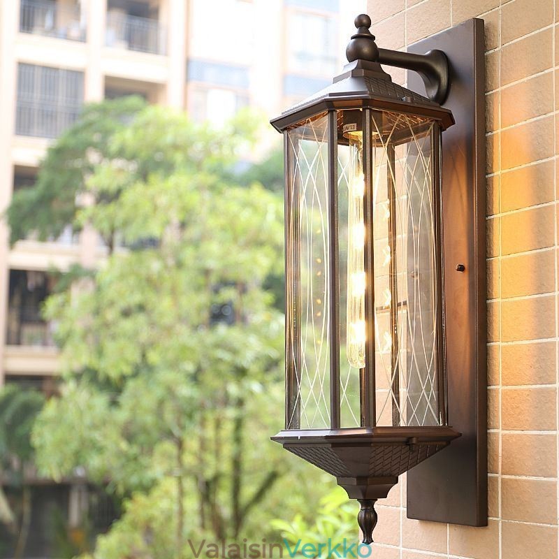 Kiinalainen ulkoseinävalaisin, yksipää, vedenpitävä Streamer seinävalaisin