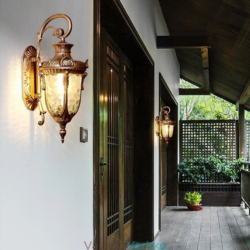 European Outdoor Light Waterproof Single Head Wall Light Courtyard Corridor Garden