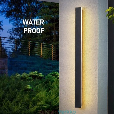 Ulkokäyttöön tarkoitettu pitkä moderni nykyaikainen seinävalaisin, IP 44, kuisti patiopuutarhaan Ulkokäyttöön tarkoitettu pitkä moderni nykyaikainen seinävalaisin, IP 44, kuisti patiopuutarhaan
