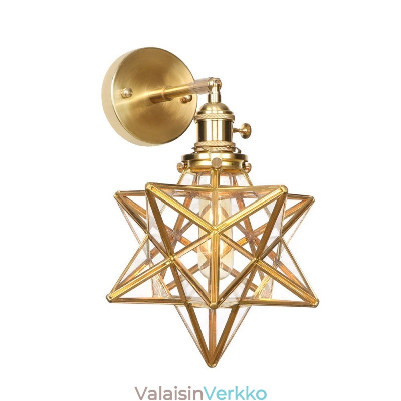 Moderni seinävalaisin lasivarjostimella