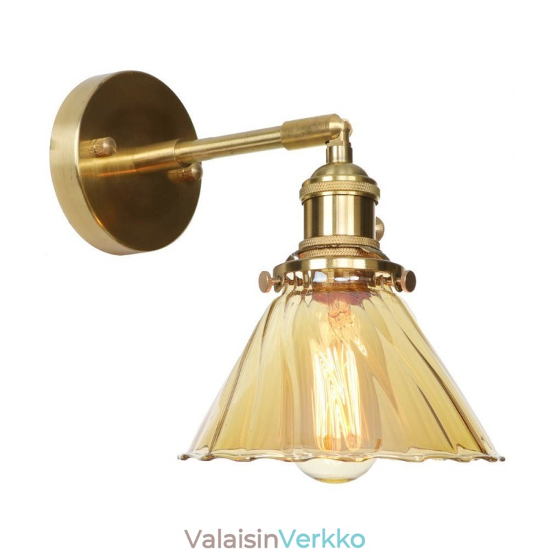 Moderni seinävalaisin lasivarjostimella