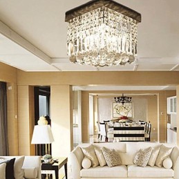 Moderni nykyaikainen Crystal Metal Flush Mount
