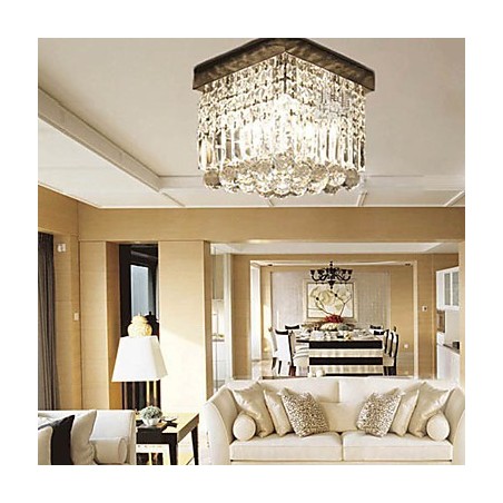 Moderni nykyaikainen Crystal Metal Flush Mount Moderni nykyaikainen Crystal Metal Flush Mount