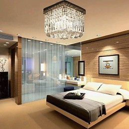 Moderni nykyaikainen Crystal Metal Flush Mount
