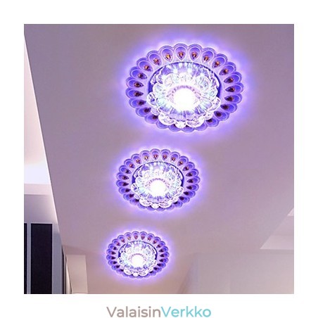 Crystal Kattovalaisin Spotlight SMD 3W Creative Lamp Tube Light Värikäs Väri Dome Light Crystal Kattovalaisin Spotlight SMD 3W Creative Lamp Tube Light Värikäs Väri Dome Light