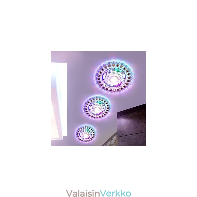 Crystal Kattovalaisin Spotlight SMD 3W Creative Lamp Tube Light Värikäs Väri Dome Light