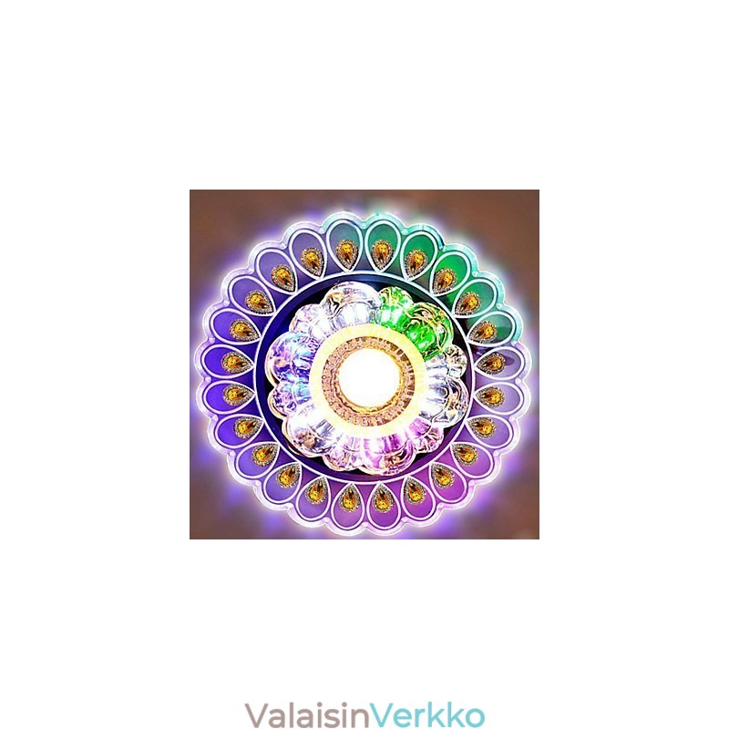 Crystal Kattovalaisin Spotlight SMD 3W Creative Lamp Tube Light Värikäs Väri Dome Light