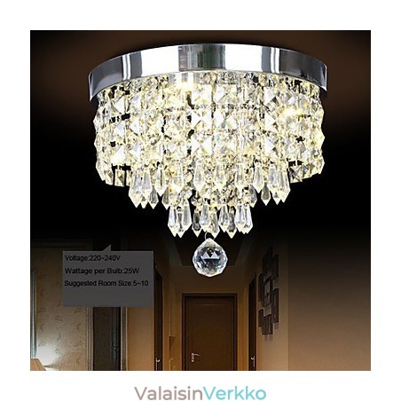 Moderni nykyaikainen Crystal Metal Flush Mount Moderni nykyaikainen Crystal Metal Flush Mount