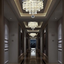 Moderni nykyaikainen Crystal Metal Flush Mount