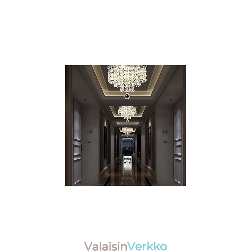 Moderni nykyaikainen Crystal Metal Flush Mount