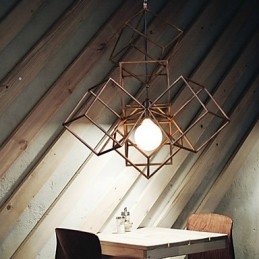 Riipus 1 Vaalea Vintage Minimalistinen rautamaalaus kattokruunu