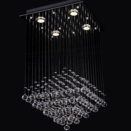Clear Crystal 4 Lights uppoasennus yksinkertaisessa suunnittelussa