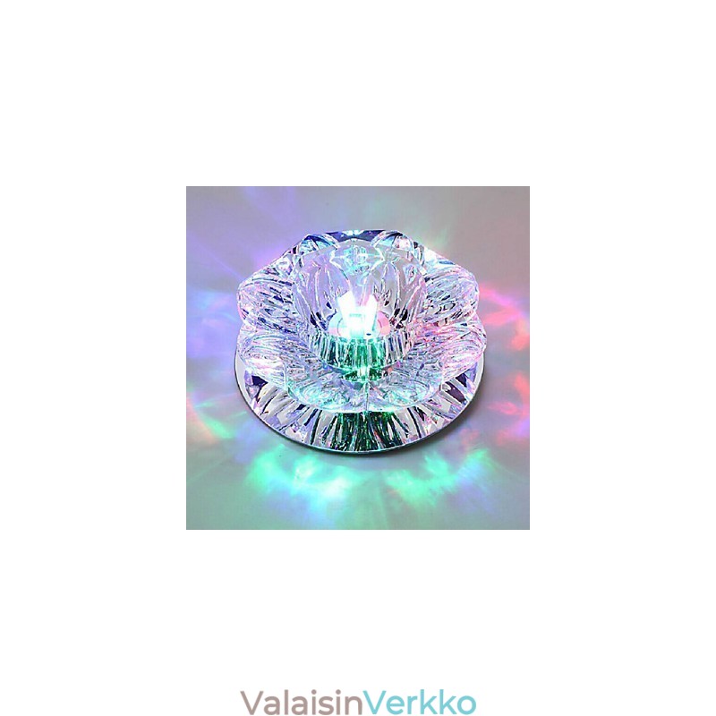 Crystal Kattovalaisin Spotlight SMD 3W Creative Lamp Tube Light Värikäs Väri Dome Light