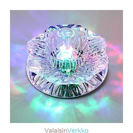 Crystal Kattovalaisin Spotlight SMD 3W Creative Lamp Tube Light Värikäs Väri Dome Light