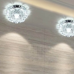 Crystal Kattovalaisin Spotlight SMD 3W Creative Lamp Tube Light Värikäs Väri Dome Light
